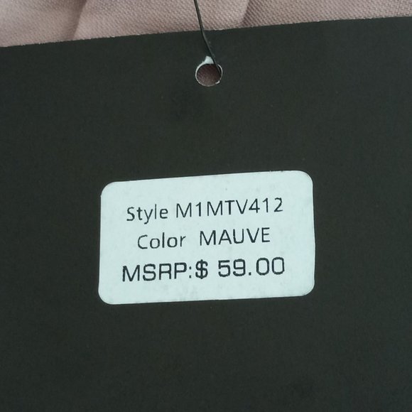 Nwt $59 MARC NEW YORK Mauve Crinkled Velvet Fabric Collared Button Down Shirt M - Picture 5 of 6